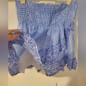 💚 VINEYARD VINES Skirt Women's Ruffle Skirt 100% Cotton Size S